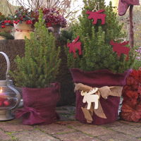 Winterschutzmatte aus Jute-Filz waldbeere, ca. 50x150 cm