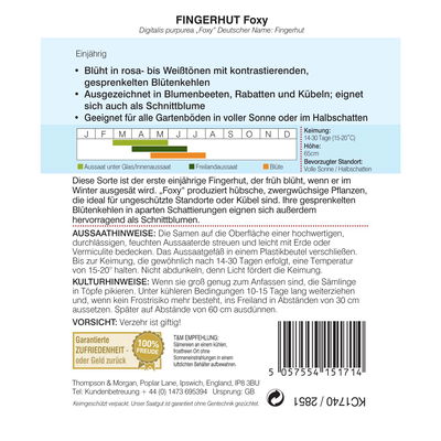 Blumensamen, Fingerhut 'Foxy', rosa, 100 Stück