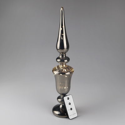 LED Zapfen 'Rauch', weiß/gold, Höhe ca. 49 cm