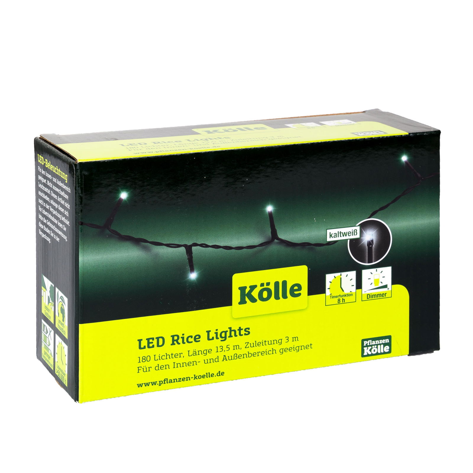 LED Lichterkette Rice Lights, 180 LEDs, kaltweiß, 13,5 m