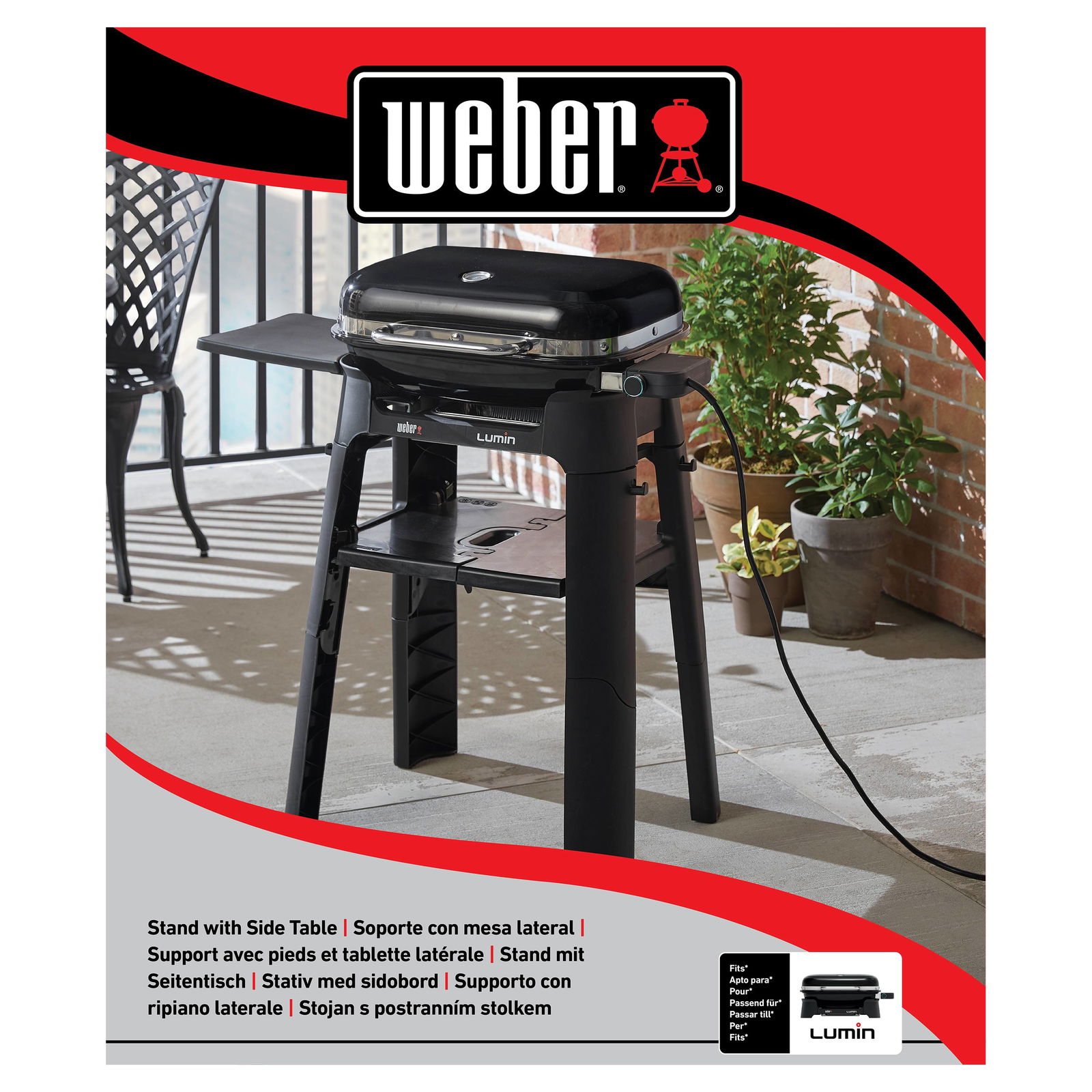 Weber Stand 'Lumin', schwarz, 71,5 x 55,5 x 63,5 cm