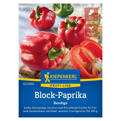 Gemüsesamen, Blockpaprika 'Bendigo', rot