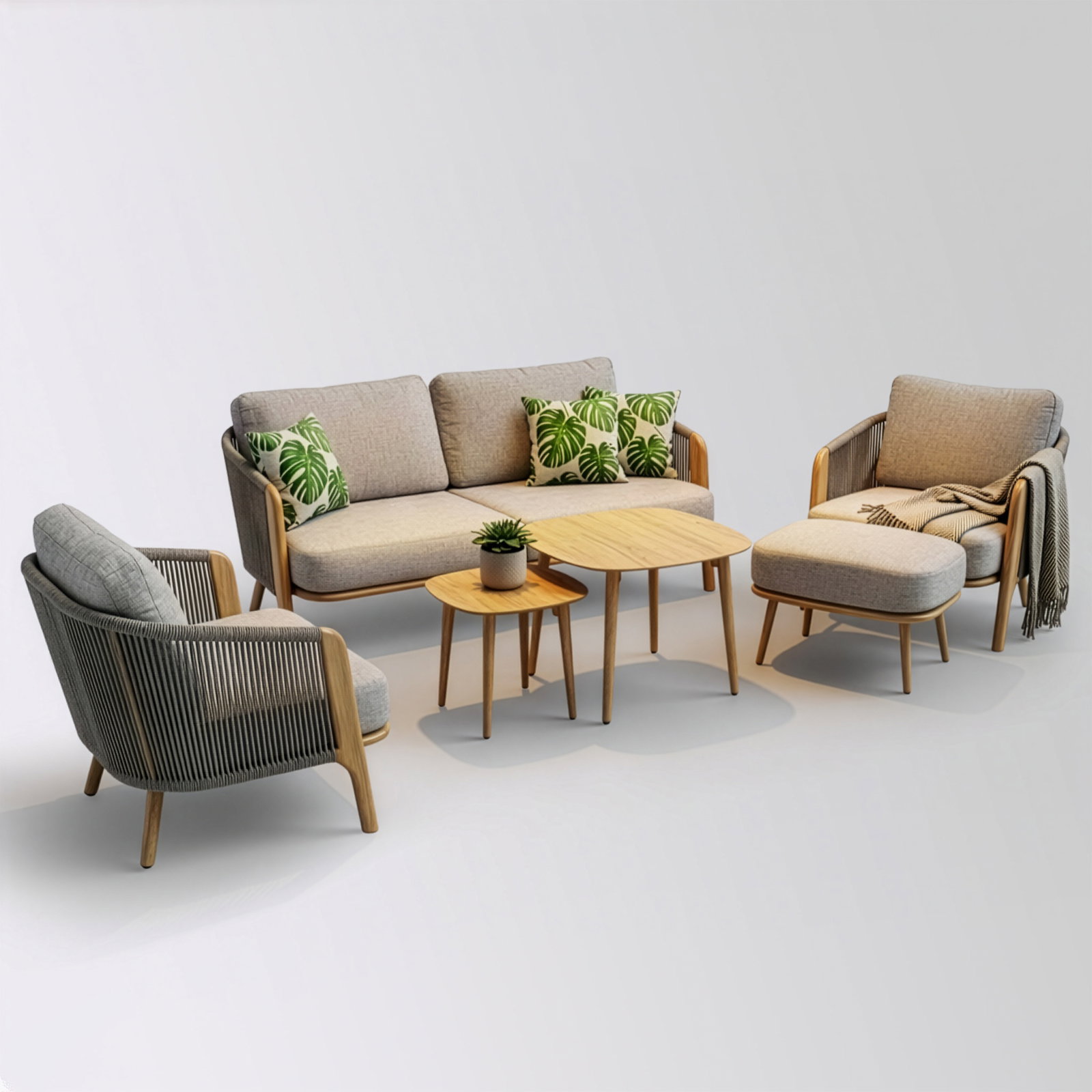 Kölle Loungegruppe 'Milos' inkl. Auflagen, 6-teilig