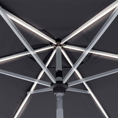 Doppler Sonnenschirm 'Active LED Auto Tilt', anthrazit, Ø ca. 300 cm