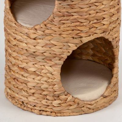 Silvio Design Katzentonne, Wasserhyazinthe natur-wollweiß