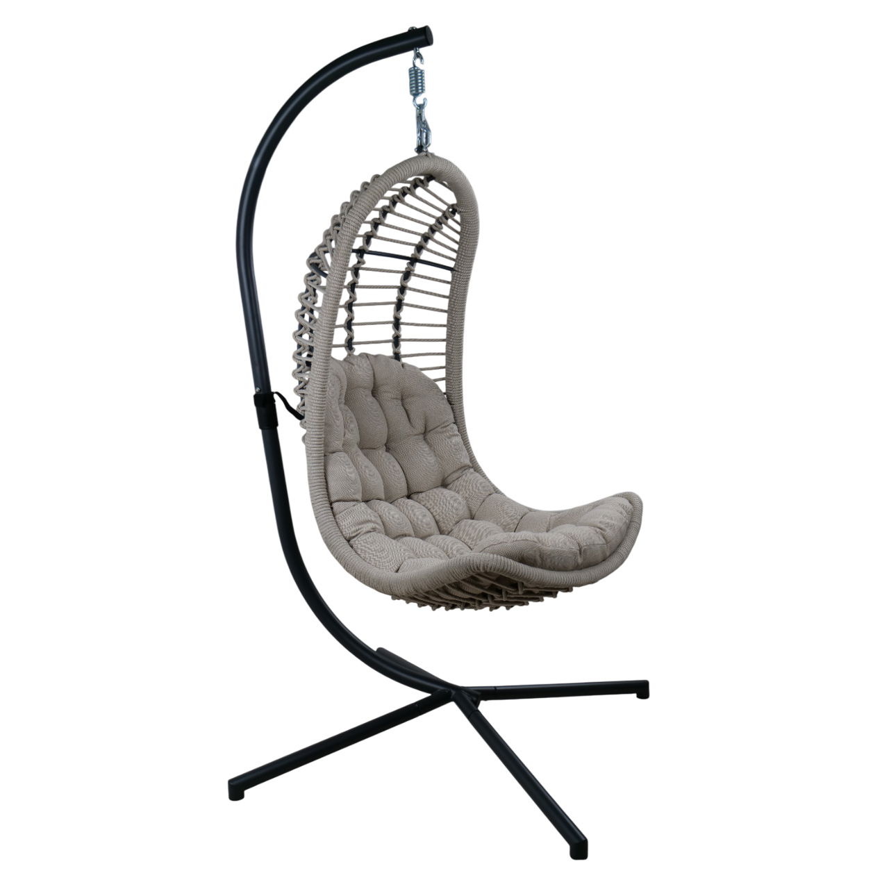 Sungörl Hängesessel 'Bardolino' inkl. Auflagen, anthrazit/braun