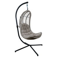 Sungörl Hängesessel 'Bardolino' inkl. Auflagen, anthrazit/braun