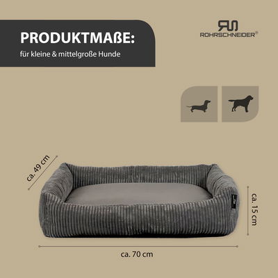 Tierbett 'Coon', grau, ca. 60 x 40 cm Tierbett 'Coon', grau, ca. 60 x 40 cm