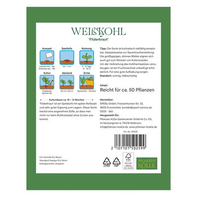 Kölles Beste Saatgut Spitzkohl 'Filderkraut', grün