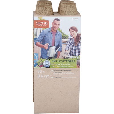 Bio-Anzuchttöpfe rund, braun Bio-Anzuchttöpfe rund, braun