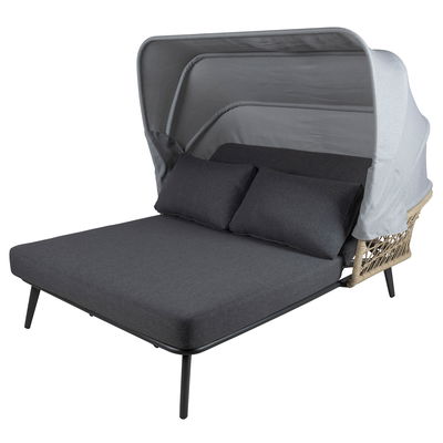 Kölle Sonnenliege 'Sunny' inkl. Auflage & Dach, anthrazit