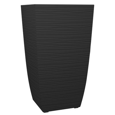 Eda Pflanzgefäß 'Diva Stone', schwarz, ca. 43,5 x 43,5 x H 78,2 cm