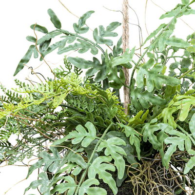 Künstlicher Mix-Farnhänger auf Moosballen, Höhe ca. 25 cm Künstlicher Mix-Farnhänger auf Moosballen, Höhe ca. 25 cm