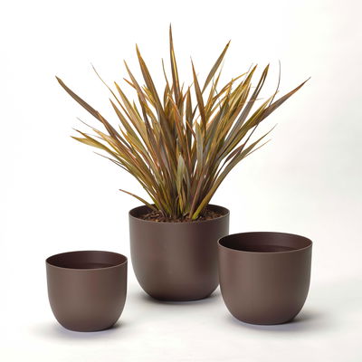 Euro 3 Plast Pflanzkübel 'Rio', rost, ca. Ø 39 x H 32,5 cm