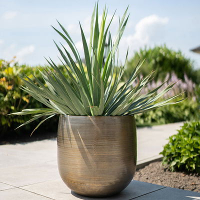 Kölle Pflanzgefäß 'Rowen', gold, ca. Ø 42 x H 41 cm Kölle Pflanzgefäß 'Rowen', gold, ca. Ø 42 x H 41 cm