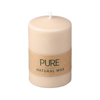 Kerze 'Pure', Safe Candle, Brenndauer ca. 41 h, sahara, Wachs, 9 x 7 cm