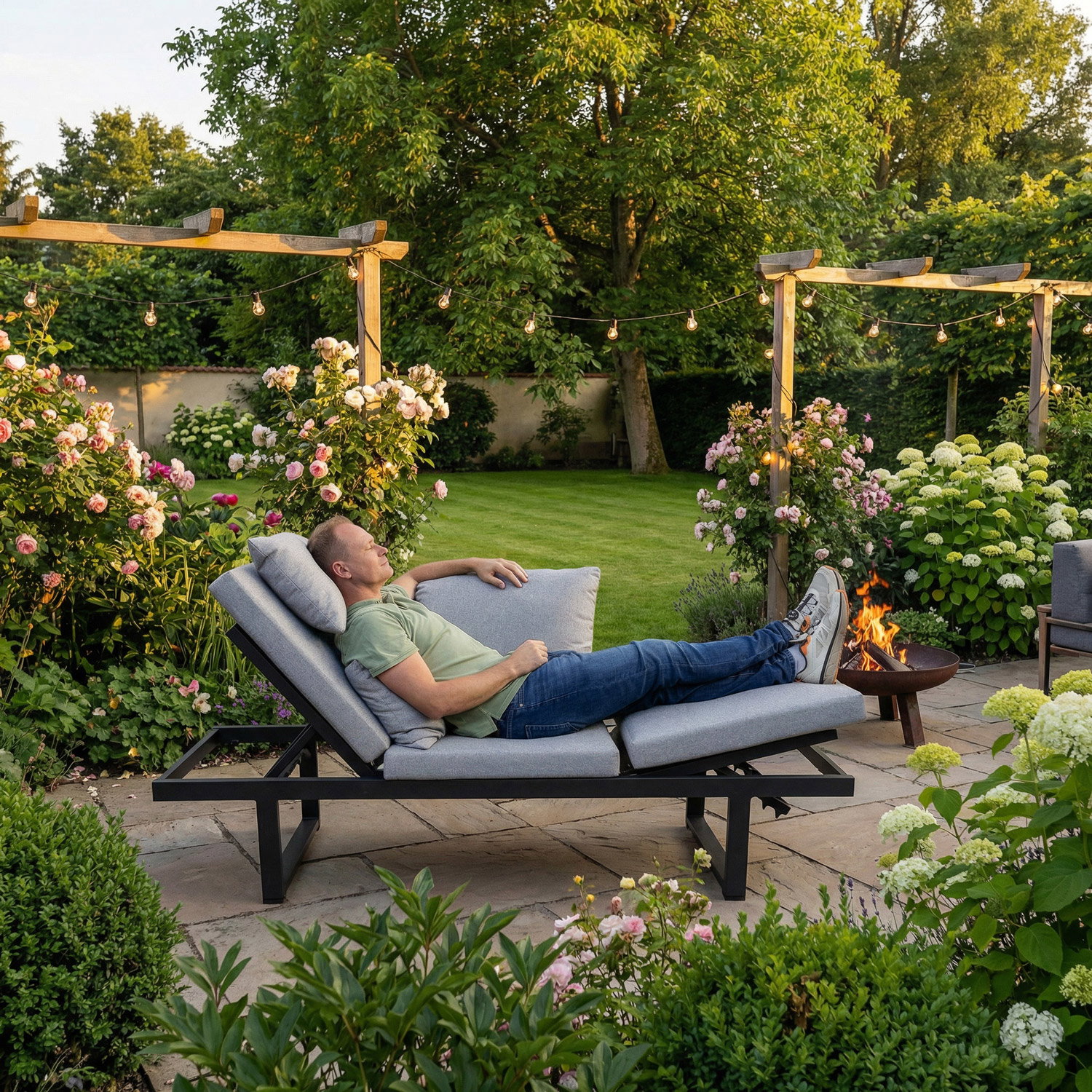 Kölle Liegesofa 'Madeira' inkl. Auflagen, grau