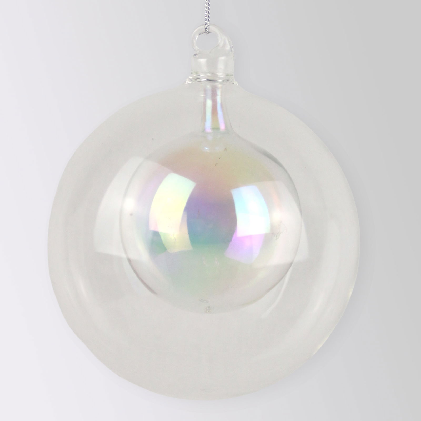 Kugel in Glaskugel, silber