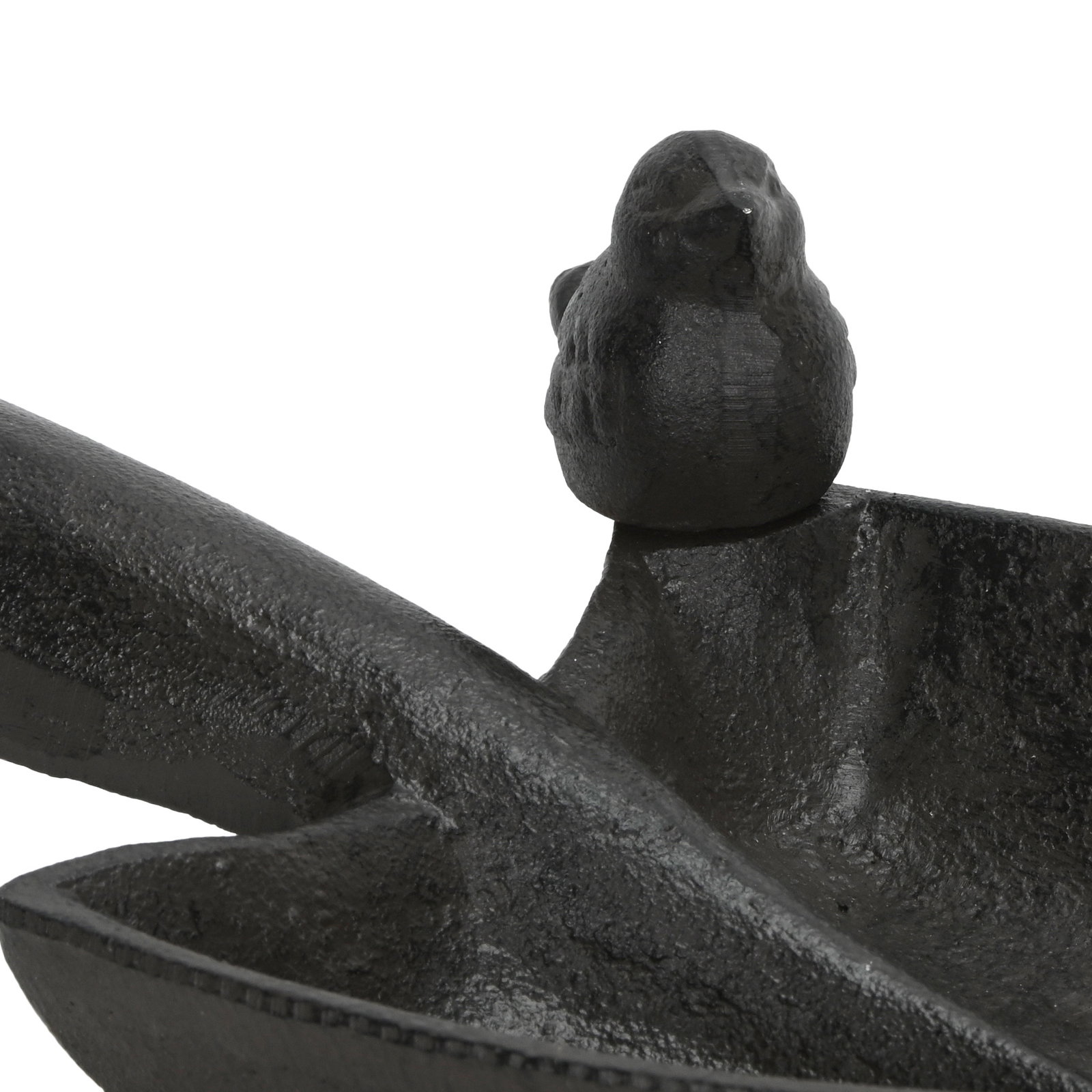 Vogelbad in Schaufelform, schwarz, ca. 20,5 x 12 x H 17 cm