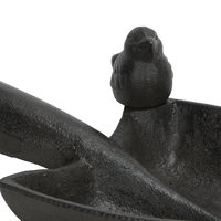 Vogelbad in Schaufelform, schwarz, ca. 20,5 x 12 x H 17 cm
