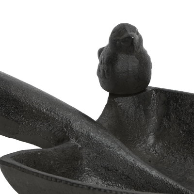 Vogelbad in Schaufelform, schwarz, ca. 20,5 x 12 x H 17 cm