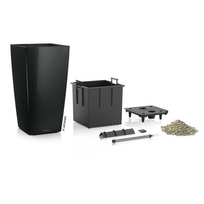 Lechuza 'Cubico 22', schwarz, ca. 22 x 22 x H 41 cm