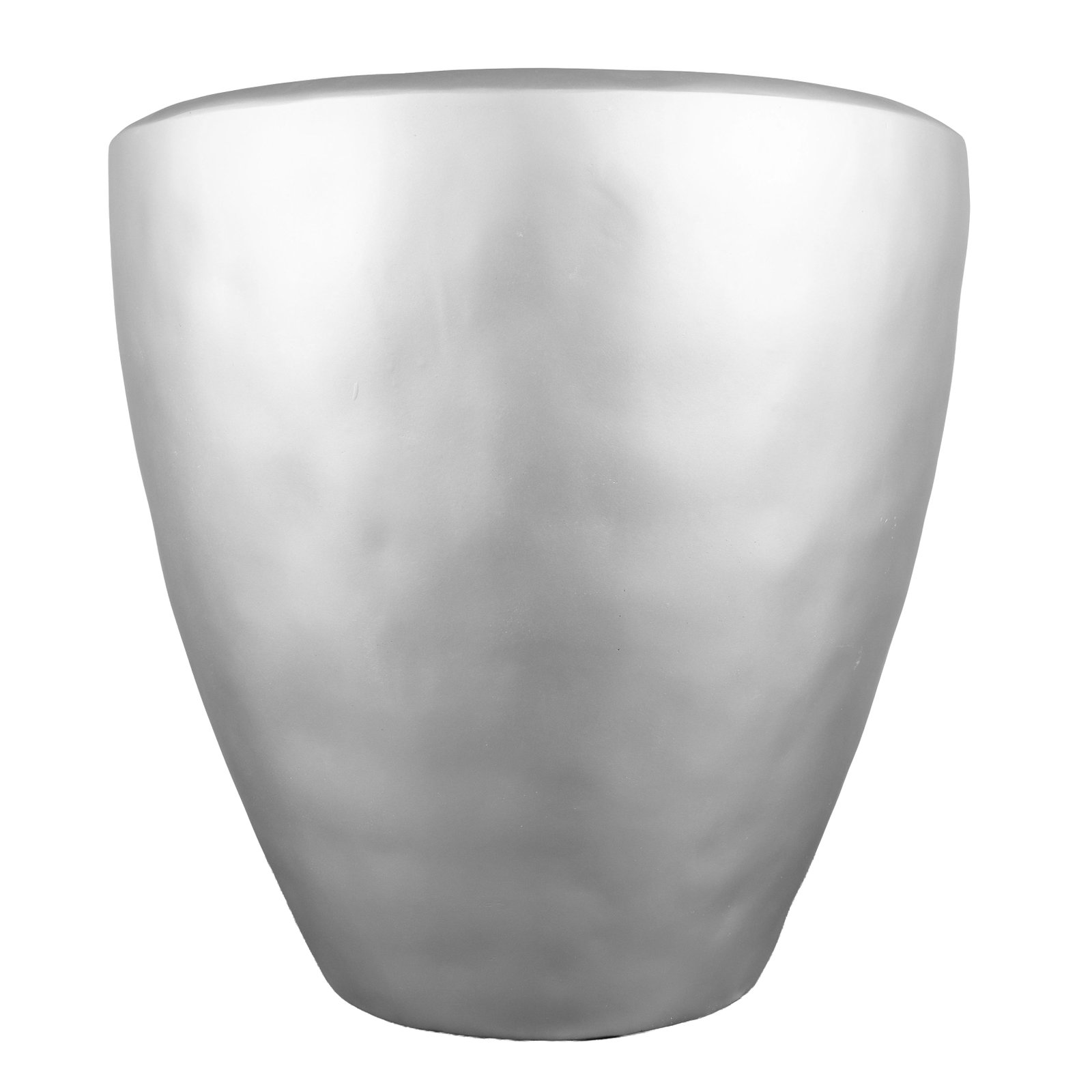 Vazo Übertopf 'Beno', silber, ca. Ø 65 x H 65 cm Vazo Übertopf 'Beno', silber, ca. Ø 65 x H 65 cm