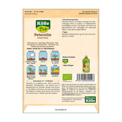 Kölle Bio Kräutersamen Petersilie Mooskrause