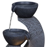 Kölle Brunnen 'Ava' inkl. Pumpe & Licht, grau, ca. 19 x 18 x 36 cm