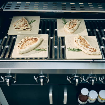 Enders Pizzastein, 4er-Set, braun, Cordierit, 1 x 19 x 10,9 cm