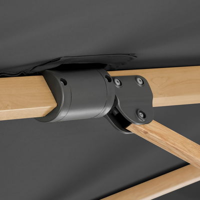 Pendelschirm 'Rhodos Twist Woody', anthrazit, ca. 300 x 300 cm