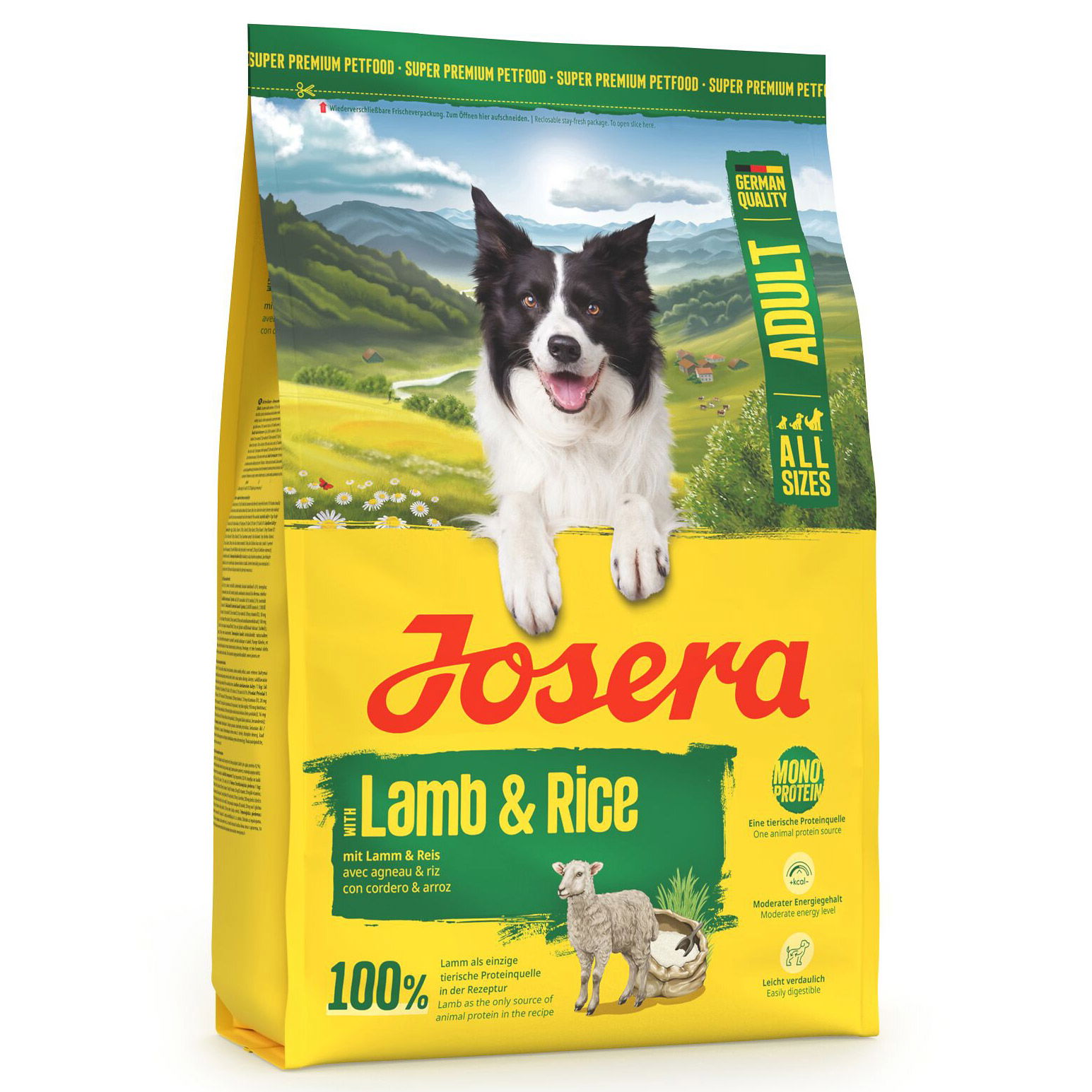 Josera Hundefutter Adult mit Lamm & Reis, 3kg Josera Hundefutter Adult mit Lamm & Reis, 3kg