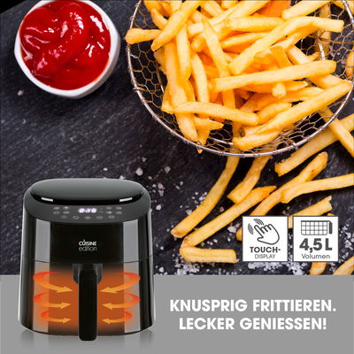 Heißluft-Fritteuse 'Cuisine Edition', schwarz, 4,5 Liter Heißluft-Fritteuse 'Cuisine Edition', schwarz, 4,5 Liter