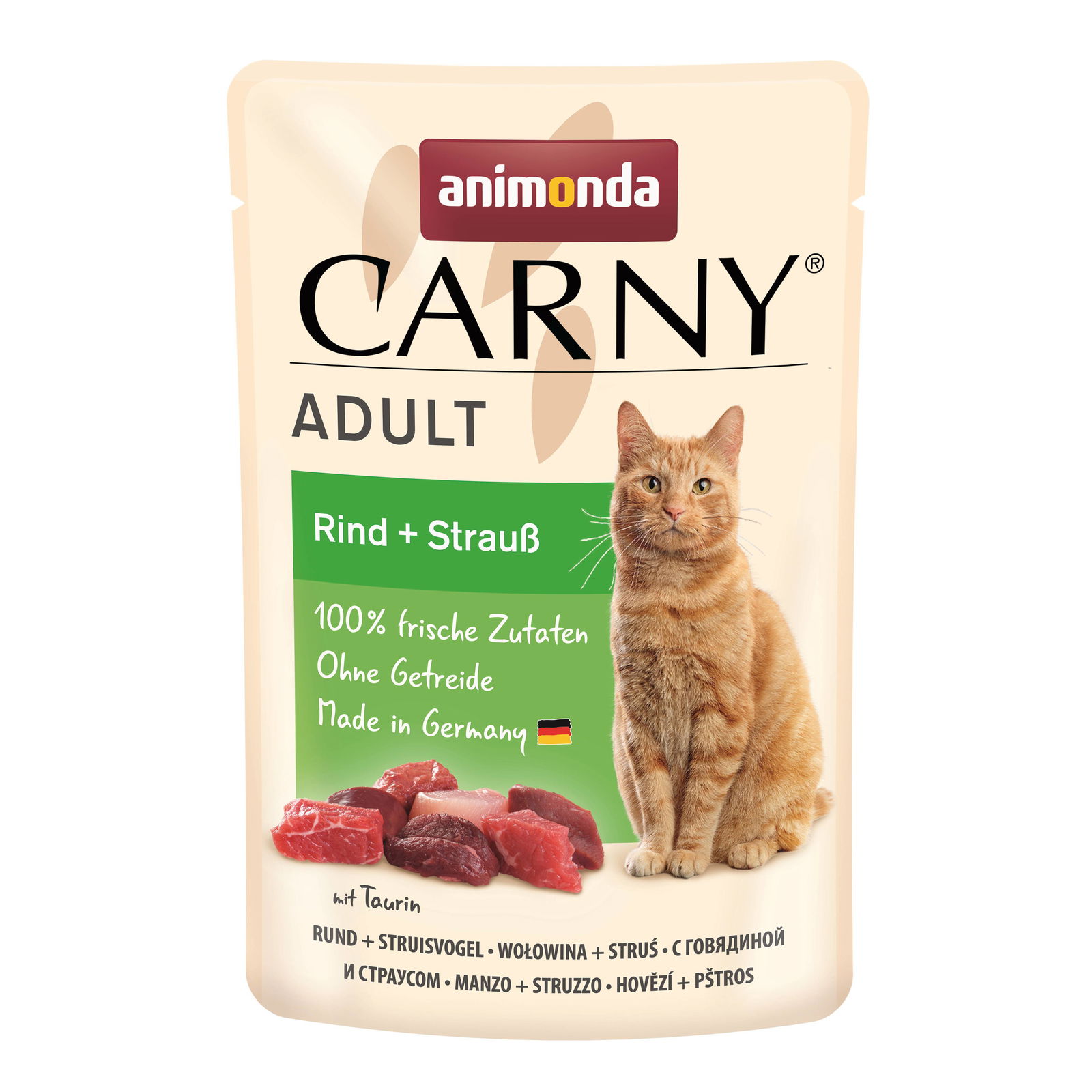 Animonda Cat, Carny Adult Rind und Strauß, 85 g