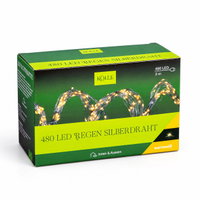 Kölle LED Silberdraht Regen, warmweiß, 480 LEDs, Länge ca. 2 m Kölle LED Silberdraht Regen, warmweiß, 480 LEDs, Länge ca. 2 m