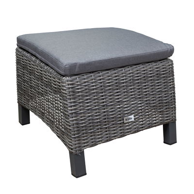 Hocker 'Bremen', Polyrattan, dunkelgrau, 42 x 50 x 54 cm Hocker 'Bremen', Polyrattan, dunkelgrau, 42 x 50 x 54 cm