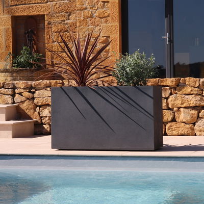 Eda Pflanzkasten 'Basalt Hutch High', anthrazit, ca. 100 x 40 x H 60 cm