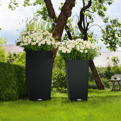 Lechuza 'Cubico Cottage 30', graphitschwarz, ca. 30 x 30 x H 56 cm