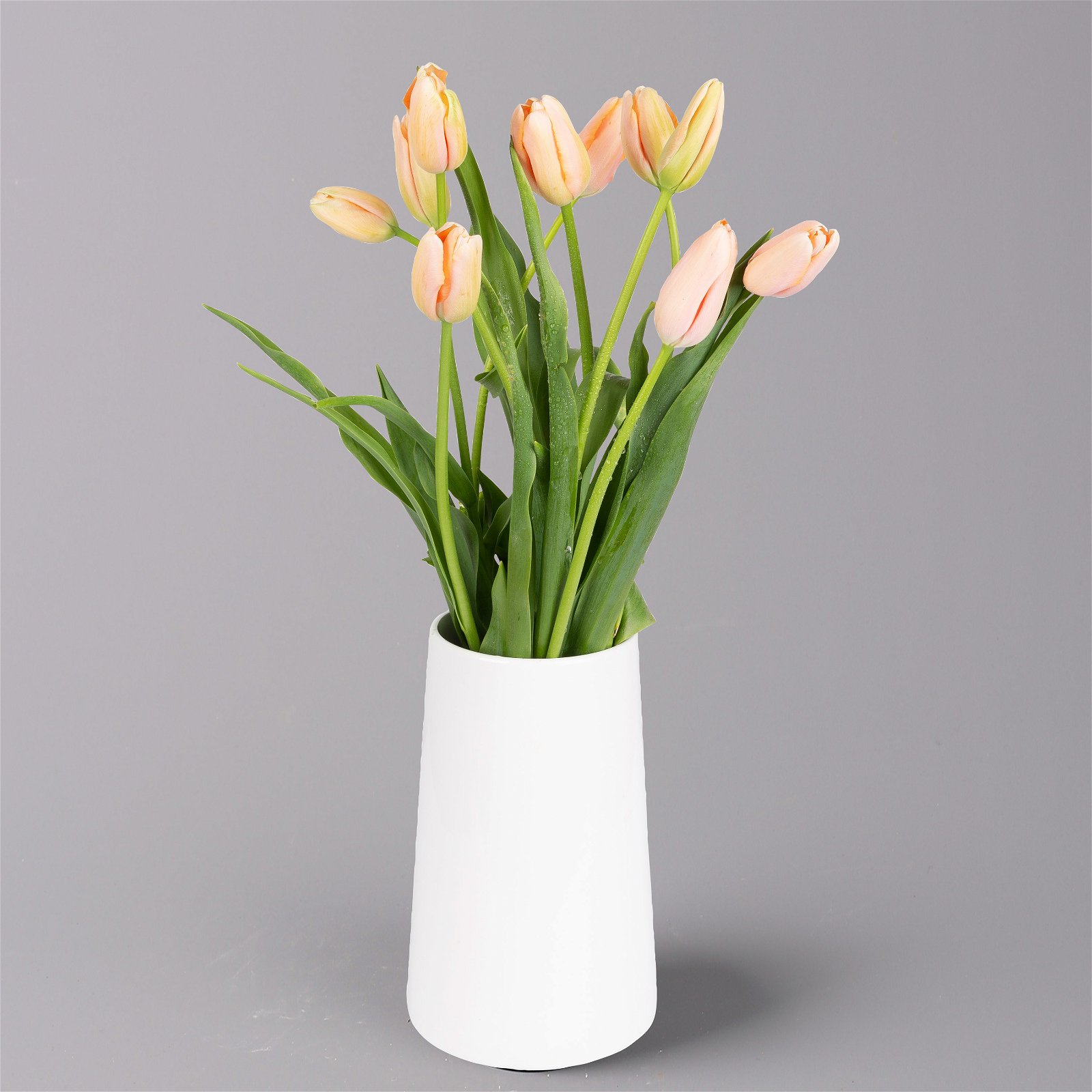 Blumenbund  mit französischen Tulpen, 10er-Bund, apricot, inkl. gratis Grußkarte
