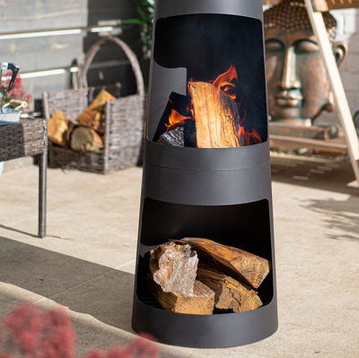 Buschbeck Stahlofen 'Circo', schwarz, ca. Ø 36 x H 150 cm Buschbeck Stahlofen 'Circo', schwarz, ca. Ø 36 x H 150 cm