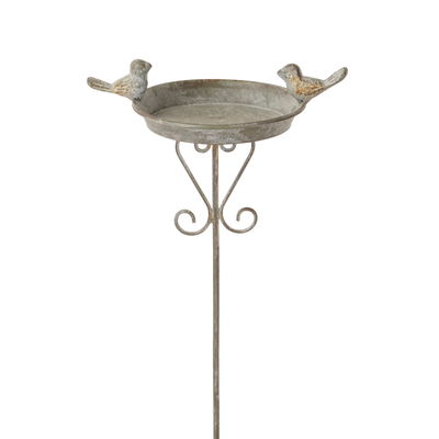 Vogelbad Schale, grau-braun, Eisen, Höhe ca. 88 cm Vogelbad Schale, grau-braun, Eisen, Höhe ca. 88 cm
