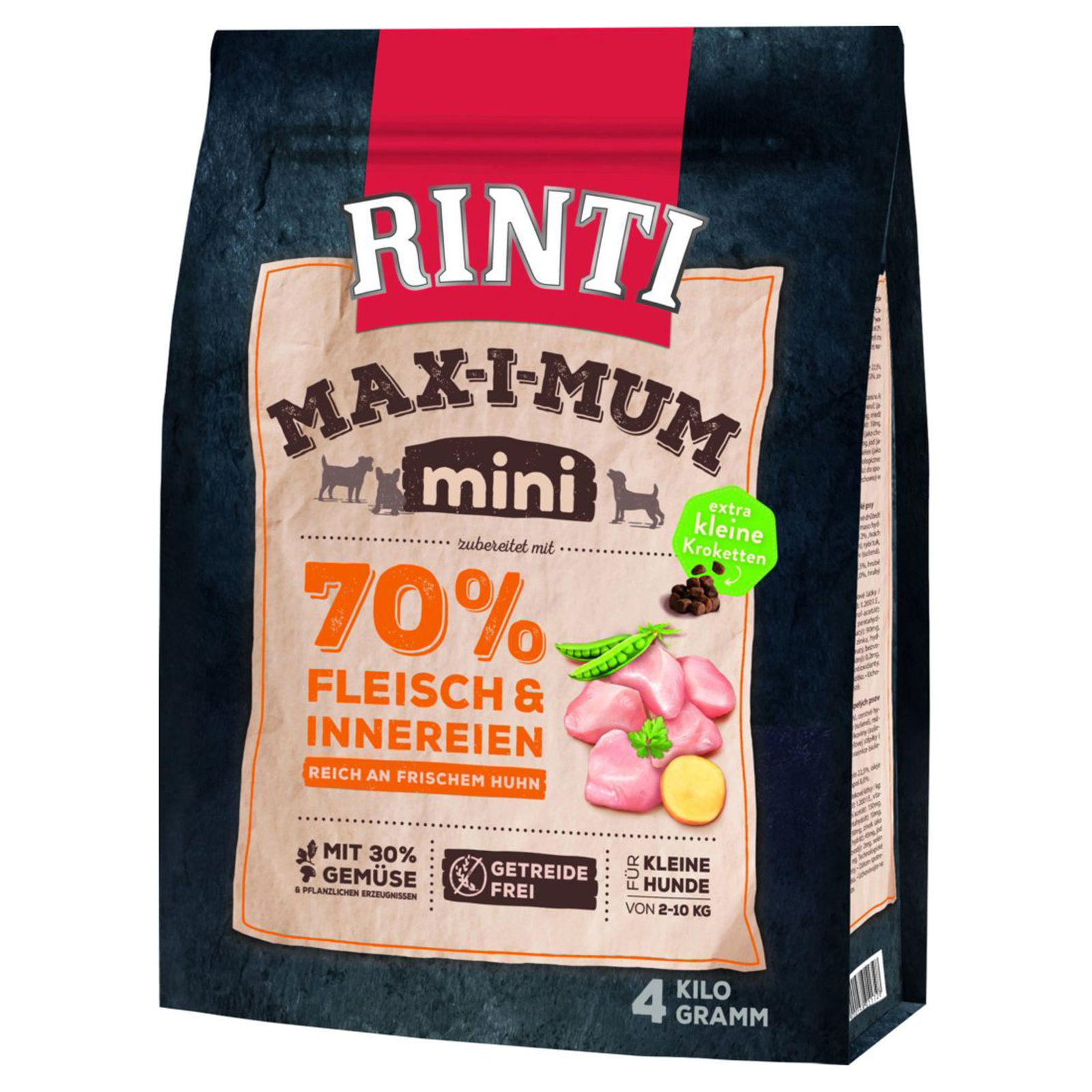 Finnern Rinti, Max-i-Mum, Mini Adult Hundetrockenfutter, Huhn