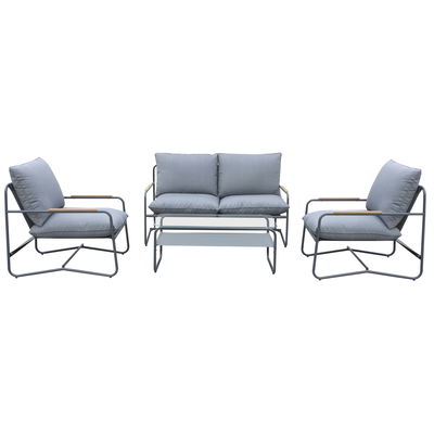 Loungegruppe 'Li', 4tlg., grau