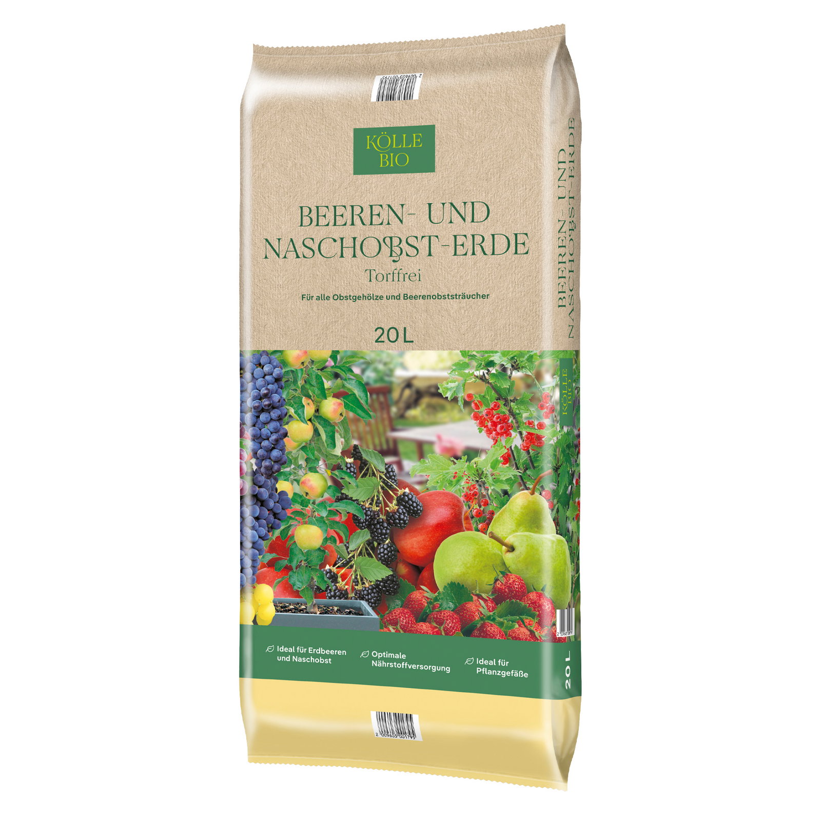 Kölle Bio Beeren- & Naschobst-Erde, torffrei, 39 Sack á 20 l, 780 Liter Kölle Bio Beeren- & Naschobst-Erde, torffrei, 39 Sack á 20 l, 780 Liter