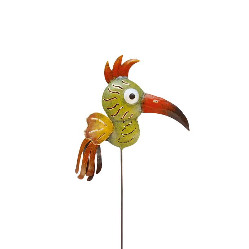 Kölle Gartenfigur Vogel klein mit Stecker, ca. 24x11x64 cm