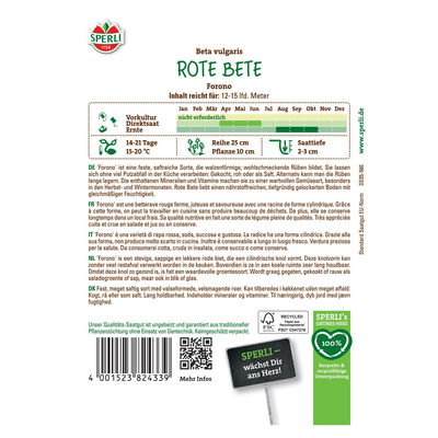 Saatgut Rote Beete 'Forono' Saatgut Rote Beete 'Forono'