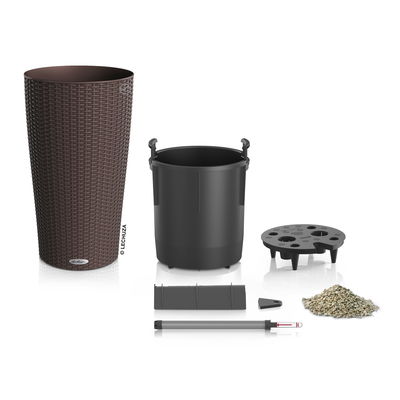 Lechuza 'Cilindro Cottage 23', mokka, ca. Ø 23 x H 41 cm