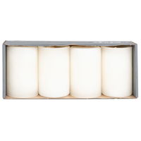 Safe Candle® Trendkerzen, 4er-Set, wollweiß, Höhe 9 cm, Ø 6 cm