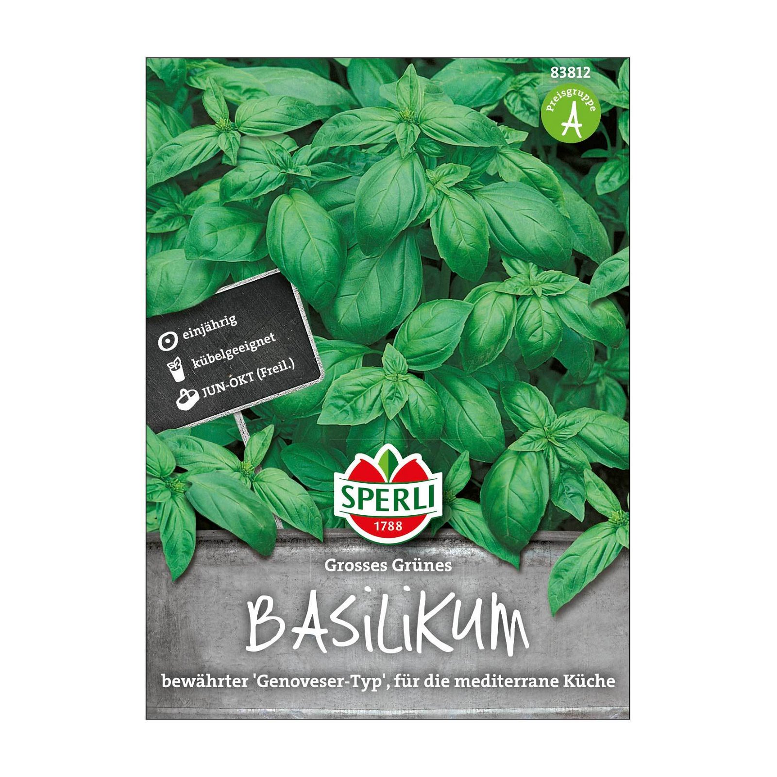 Sperli's Basilikum Genoveser, Ocimum basilicum