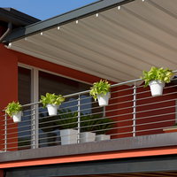 Euro 3 Plast Balkon-Hängetopf, weiß, ca. 25 x 20 x H 23 cm